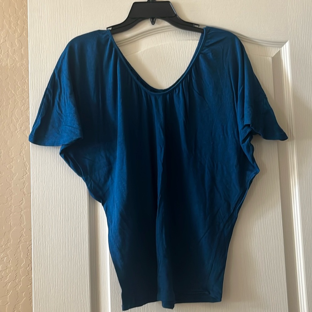 Express Teal Short Sleeve Top